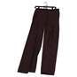 Womens Brown Slash Pocket Flat Front  Mid Rise Chino Pant Size 4 image number 4