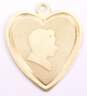 Vintage 14k Yellow Gold Etched Silhouette Heart Pendant 1g image number 4