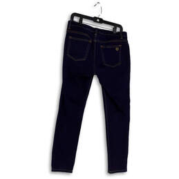 Womens Blue Denim Dark Wash Pockets Regular Fit Skinny Leg Jeans Size 8 alternative image
