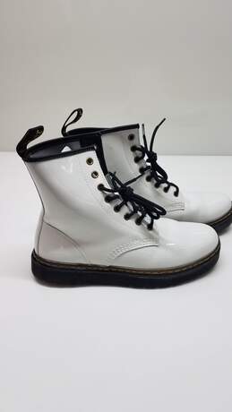 Dr. Marten Zavala White Patent Leather Boots - M8/W10