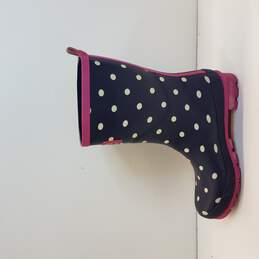 Joules Molly Welly Navy, White Dots & Pink Trim  Blue/Pink  Size 7 alternative image