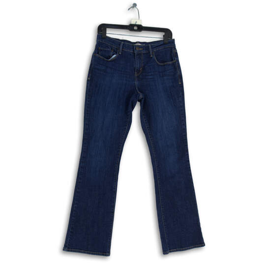 Womens Blue Denim Dark Wash 5-Pocket Design Bootcut Jeans Size 6 image number 1