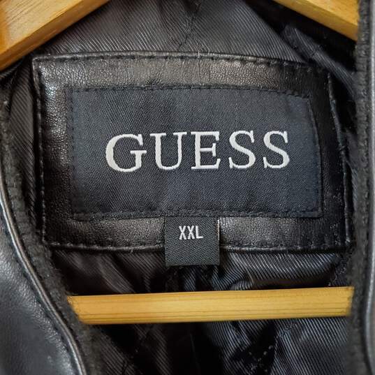 Guess Motorcycle Jacket Black in Men's Size XXL image number 3