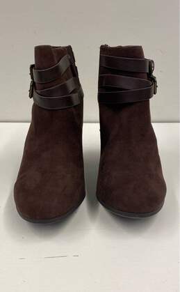 Torrid Brown Faux Suede Ankle Zip Boots Women's Size 11 W alternative image