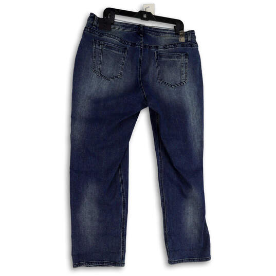 NWT Womens Blue Denim Medium Wash Pockets Straight Leg Jeans Size 32Rx32 image number 2