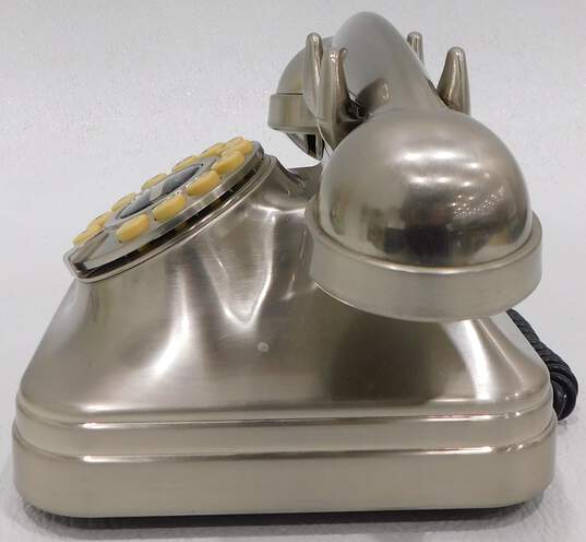 Vintage Grand Phone Corded Push Button with Flash Redial Metallic Silver image number 3