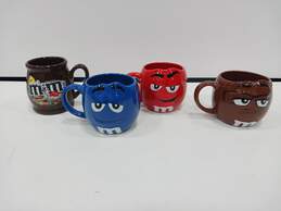 Set Of 4 M&M Character Coffee Mugs