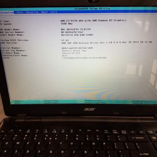 ACER Aspire E15 15in Laptop AMD e2-6110 CPU RAM & HDD image number 9