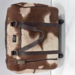 Gigi Hill Los Angeles Faux Cow Hide Spinner Luggage/Carry On Bag