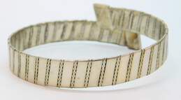 Artisan 925 Sterling Silver Bypass Bangle Bracelet 28.9g alternative image