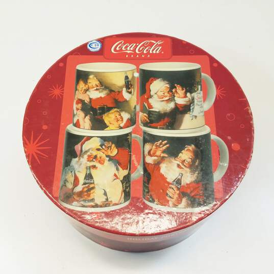 Holiday Portraits Coca-Cola Santa Stoneware Mugs Set 4 by Sakura image number 7