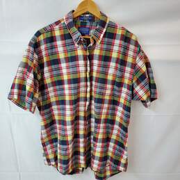 Pendleton Oceanside Short Sleeve Shirt Plaid Men's Size XL