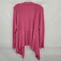 Eileen Fisher WM's Pink Draped Open Front Wrap Sweater Size L image number 2