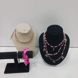 4pc Girls Classic Pink Jewelry Bundle