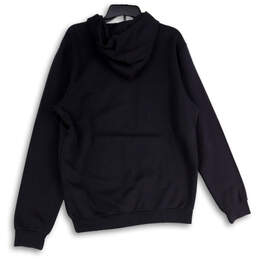 NWT Mens Black Long Sleeve Kangaroo Pocket Pullover Hoodie Size Large alternative image