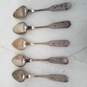 5x Antique R.T. Silver Coffee Spoon Monogram image number 2