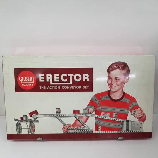 Vintage Gilbert Erector Set No. 10063 Action Conveyer Set 1959-For Parts ONLY image number 1
