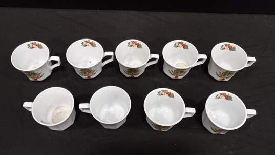 Fairfield Christmas Motif Teacups 9pc Set image number 2