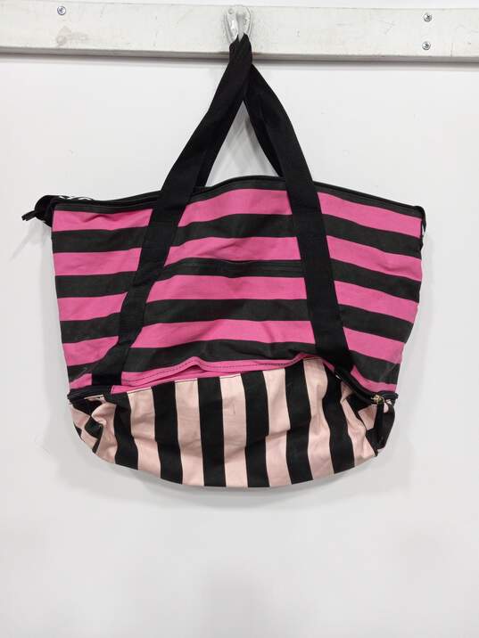 Victoria's Secret Large Black & Pink Tote Bag image number 2