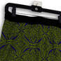 Womens Green Blue Printed Pull-On Knee Length Straight & Pencil Skirt Sz M image number 3