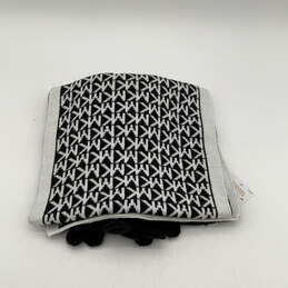 NWT Mens Black White Knitted Logo Hand Gloves Scarf Beanie 3 Piece Set alternative image