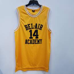 Mens Yellow Bel Air Academy Will Smith #14 Basketball Jersey Size 2XL
