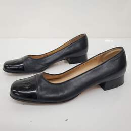 Salvatore Ferragamo Nero Black Calf Leather Flats Women's Size 7 alternative image