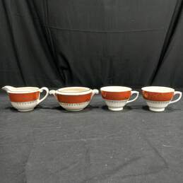 Set of 4 Vintage Royal China Creamer, Sugar Bowl & Tea Cups alternative image