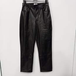 Women's Abercrombie & Fitch Black "Curve Love" Faux Leather Pants Sz 10 NWT