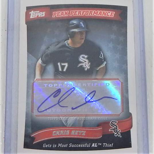 2010 Chris Getz Topps Peak Performance Autographs Chicago White Sox image number 2