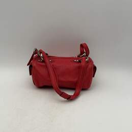 Marc Jacobs Womens Red Leather Outer Pocket Zipper Double Handle Shoulder Purse alternative image