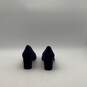 NIB Womens Bambu Black Suede Pointed Toe Slip-On Block Pump Heels Size 8.5 image number 4
