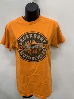 Men's Orange SZ S/P Short Sleeve Casual Shirt