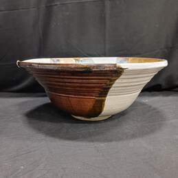 Large 16" Multicolor Pottery Decorative Bowl alternative image
