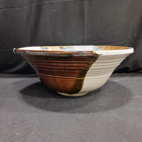 Large 16" Multicolor Pottery Decorative Bowl image number 2