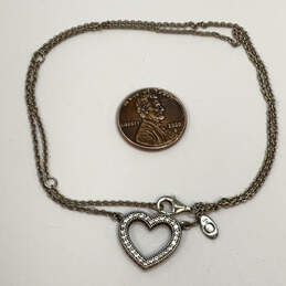 Designer Pandora S925 ALE Sterling Silver CZ Stone Heart Pendant Necklace alternative image