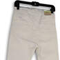 NWT Womens White Denim Light Wash Pockets Stretch Skinny Jeans Size 7 image number 4