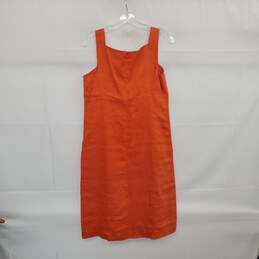LAUREN Ralph Lauren  Orange Lined Sleeveless Midi Dress WM Size S alternative image