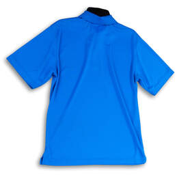 Mens Blue Regular Fit Short Sleeve Spread Collar Pullover Polo Shirt Size M alternative image
