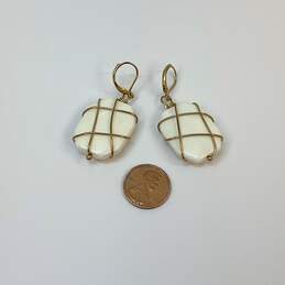 Designer Joan Rivers Gold-Tone Wire Wrapped Beaded Dangle Drop Earrings alternative image