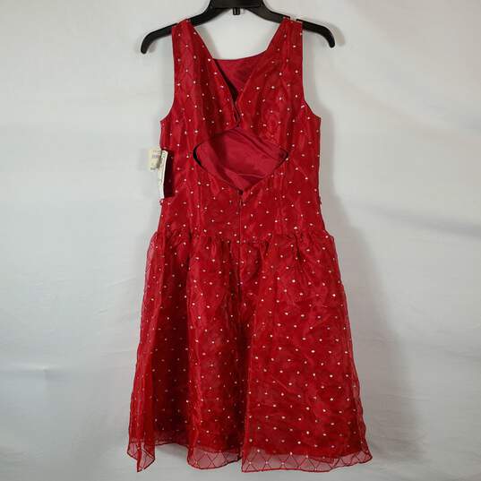 Adrianna Papell Women Red Dress SZ 10 NWT image number 2