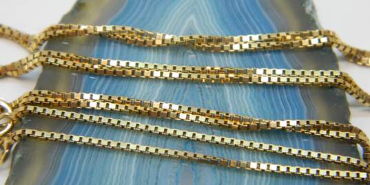 14k Yellow Gold Box Chain Necklace 2.5g image number 3