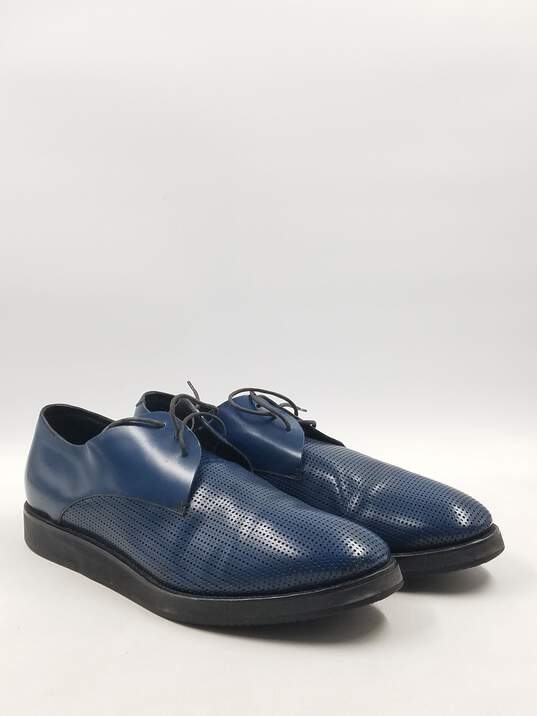 Authentic Giorgio Armani Blue Perforated Derby M 12 image number 3