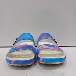 Crocs Unisex Classic Tie-Dye Two Strap Sandals Size Men 9 Women 11