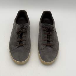 Ermenegildo Zegna Mens Gray Suede Low Top Lace Up Sneaker Shoes 10.5 W/ COA alternative image