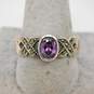 Art Deco Style 925 Marcasite, Amethyst & Cubic Zirconia Rings 12.3g image number 6