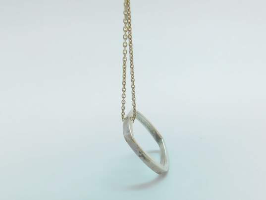 Tiffany & Co Frank Gehry 925 Torque Pendant Cable Chain Necklace image number 2