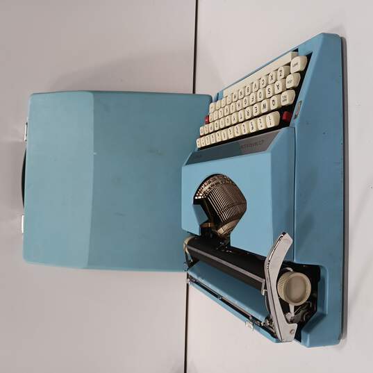 Vintage Companion Blue Typewriter w/ Case image number 3