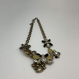 Designer J. Crew Gold-Tone Crystal Cut Stone Link Chain Statement Necklace alternative image