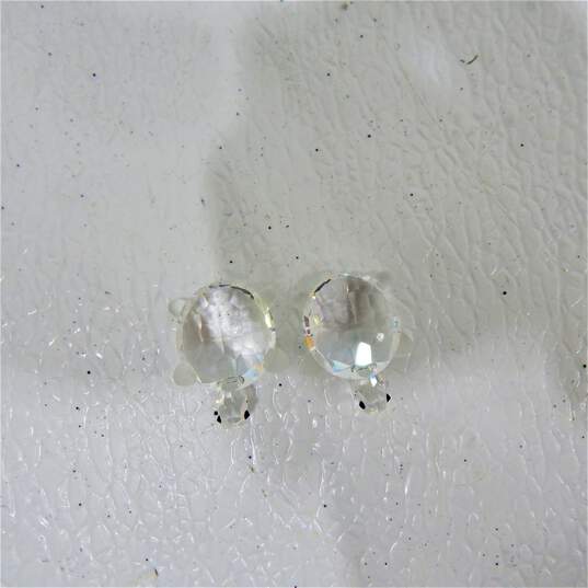Pair Of Swarovski Crystal Baby Turtle Miniature Figurines image number 3